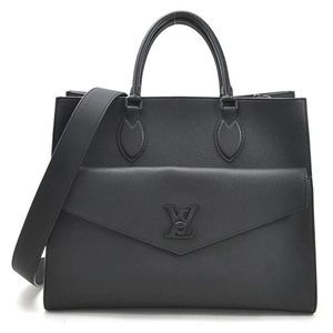 Louis Vuitton LockMe Tote PM Shoulder Bag Grain Calf Leather Black